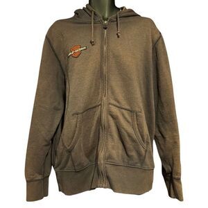 Harley-Davidson Brown Flocked Eagle Back Chest Emblem Patch Men’s Hoodie Large